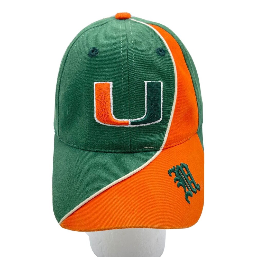 Top Of The World Miami University Hurricanes Football Green/Orange Hat One Size